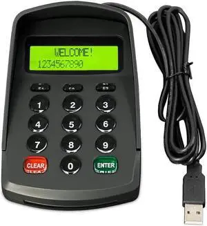 XCRFID USB 15 Keys Keypad Numeric Keyboard Numpad for Bank,Telecom, Mobile Unicom Business Hall Counter, Financial POS Payment System Digital Keyboard (YD541-Plaintext No Sound)