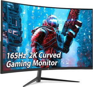 Z-Edge 32 inch Curved Gaming Monitor, 16:9 QHD 2K 2560x1440 165/144Hz 1ms Frameless LED Gaming Monitor, AMD Freesync Premium Display Port HDMI Built-in Speakers
