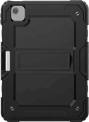 SaharaCase Defense Heavy Duty Case for Apple iPad Air 10.9" (4th Generation 2020 and 5th Generation 2022) [Shockproof Bumper] Rugged Grip Screen Protector Kickstand - Black