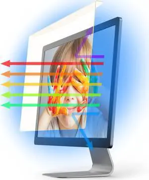 YES2B Universal 25-28 inch Easy On/Off Acrylic Anti Blue Light Filter for Laptop, Notebook, Frame Hanging Type, Eye Protection, Hard Coating, Screen Protector, Clear View for Widescreen 16:9, 16:10
