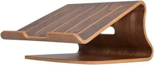SAMDI Wood Laptop Stand for Desk,Laptop Holder Stand,Wooden Cooling Computer Holder,Suitable for Most laptops Heat Dissipation Shelf (Walnut)