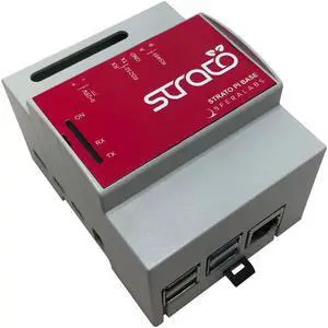 Strato Sfera Labs Pi Base PI4B 2GB - DIN-Rail Case, RS-232/RS-485, Real Time Clock, Hardware Watchdog, Buzzer, Secure Element Chip, CE/FCC/IC/RoHS Compliant