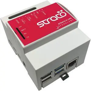 Sfera Labs Strato Pi UPS Pi4B 2GB - DIN-Rail Case, UPS, RS-232/RS-485, Real Time Clock, Hardware Watchdog, Buzzer, Secure Element Chip, CE/FCC/IC/RoHS Compliant