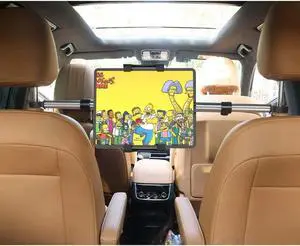 woleyi Tablet Mount, Headrest Holder for 4.7-12.9 in iPad Smartphone, Car Back Seat Between Tablet Stand for iPad Pro Air Mini, Samsung Tab, Fire HD, Long Road Trip Essentials for Kids