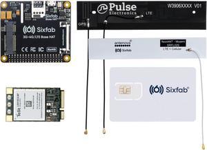 Raspberry Pi 4G/LTE Cellular Modem Kit - Hardware | Global IoT SIM Card w $25 Free Credit | Free Cloud Software | Remote Network Monitoring | Remote Terminal Access