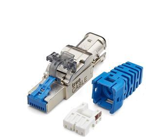 trueCABLE Cat6A Toolless Field Termination Plug, Shielded (STP), PoE++ (4PPoE), TAA Compliant, ANSI/TIA & ISO/IEC Certified, CE Listed, Modular RJ45 Male Connector, 6 Pack