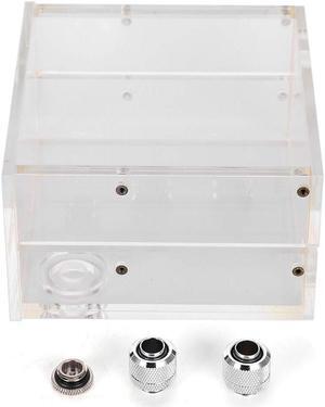 Water Cooling,1.25L Water Cooling Cooling Reservoir All Transparent Acrylic Computer Water, for PC CPU Water Block,Innovative Design,Easy to Install and Maintain