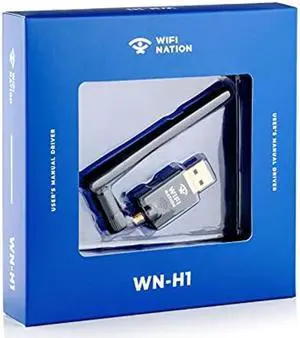 WiFi Nation(r) 802.11ac AC600 Fast USB WiFi Adapter, Wireless dongle with 2dBi dipole SMA Antenna, chipset: Realtek RTL8811AU, Dual Band 2.4GHz or 5GHz, Windows, MacOS and Linux Supported