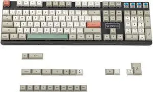 YMDK 125 DSA Dye Sub 9009 Retro PBT Full Keycap for MX Mechanical Keyboard Filco 104 TKL 61 KBD75 Kira96 YMD96 XD64 Tada68 (125 Set)
