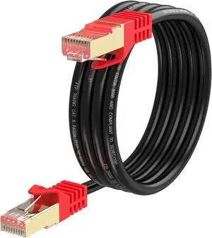 XXONE Outdoor Cat 6 Ethernet Cable 250ft, 26AWG Heavy-Duty Cat6 Networking Cord Patch Cable RJ45 LAN Wire Cable FTP Waterproof Direct Burial