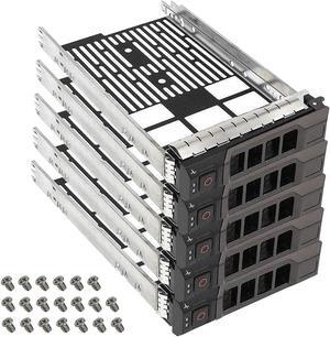 YEECHUN 3.5" SAS SATA Hard Drive Tray Caddy Replacement Compatible with Dell PowerEdge T330 T430 T630 R230 R330 R430 R530 R630 R730 R730XD R930 MD1400 MD3400 Series (5 Pack)