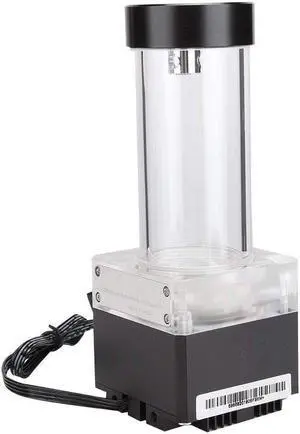 Pump/Reservoir Combo for Water Cooling System,800L / H CPU Water Cooling Pump Radiator,Integrated,POM PMMA PUB-FS6PD-17 (Black)