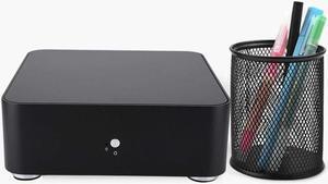 Mini-ITX Computer Case,Aluminum Mini-ITX PC Gaming Case HTPC(Black)