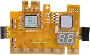 4-in-1 Multi-Function PCI-E Desktop Diagnostic Card Motherboard Testing Card PCI 2LPC Analyzer Motherboard 2-Bit Debug Post Test Kit Computer Accessories