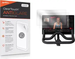 BoxWave Screen Protector Compatible with Peloton Bike+ - ClearTouch Anti-Glare (2-Pack), Anti-Fingerprint Matte Film Skin for Peloton Bike+