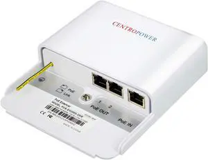 CENTROPOWER 3 Port Outdoor POE Switch/Extender/Booster, 30W 48V 10/100/1000Mbps,POE Passthrough Switch,Ethernet Extender,PoE Repeater,Comply with IEEE 802.3af/802.3at
