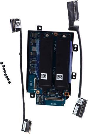 Deal4GO SATA Interposer Board D3P25 LS-J106P to NVMe M.2 SSD Hard Drive SSD-3 and SSD-4 w/ 2.5" HDD Bracket R24Y6 for Dell Alienware Area-51m R2