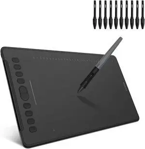 HUION Inspiroy H1161 Graphics Drawing Tablet with Digital Pen PW100 and 18PCS PN04 Replacement Pen Nibs