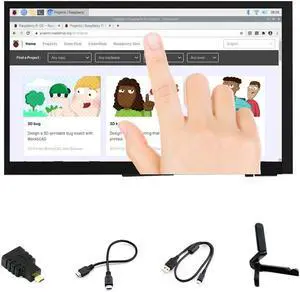 Ingcool 7 inch HDMI LCD 1024x600 Resolution Capacitive Touch Screen IPS Display Module Compatible with Raspberry Pi 4 3 2 1 B B+ A+, PC, Supports Windows 10/8.1/8 / 7