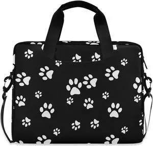 Laptop Shoulder Bag Portable Laptop Sleeve Case for 14/15.6/16in Notebook Computer Messenger Bag Women Men Briefcase (Paw Print)