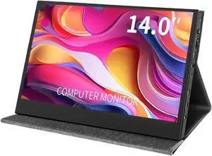 YOUYUANLTD 14.0" Portable Monitor Full HD IPS HDMI FHD 1920x1080 Screen for Gaming Laptop Computer Phone Xbox PS4 PS5,Switch, hdmi Monitor with Dual Speakers,Black (14-inch Monitor)
