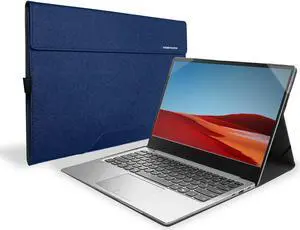 Honeymoon Protective Case Cover for HP Envy X360 15-EDxxx/15-EExxx/15-EWxxx/15-EYxxx/15-EPxxx/15-ESxxx/15-EUxxx 15.6 Inch Series, PU Leather Folio Hard Shell Case Cover,S034-15-Blue