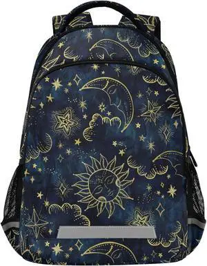 ALAZA Sun Moon Boho Cosmos Astrology Backpack Purse for Women Men Personalized Laptop Notebook Tablet School Bag Stylish Casual Daypack, 13 14 15.6 inch