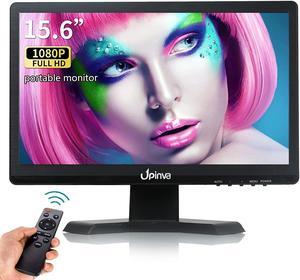 15.6 inch Professional IPS Monitor LCD Display Security Camera Office PC Mobile Monitor 1920x1080 Full HD Multifunctional Gaming Monitor with HDMI BNC VGA AV USB Input Surveillance Camera with Stand
