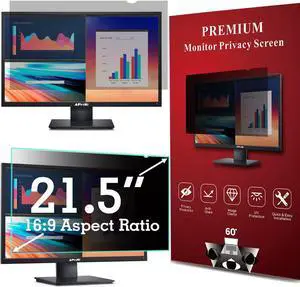 APeiSi 21.5 Inch Privacy Screen Filter for Computer Widescreen 16:9 Monitor - Privacy Shield,Anti-Glare and Anti-Blue light Screen Protector