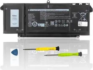 VANPIR 7FMXV 63Wh Laptop Battery Replacement for Dell Latitude 7320 5320 7420 7520 Series TN2GY 9JM71 727CG CN-0727CG 15.2V 3941mAh