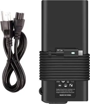 130W Dell Laptop Charger USB C Type C AC Adapter Replacement for Dell Precision 5530 2in1 5550 XPS 15 17 9575 9500 Latitude 7410 7310 9410 9510 9575 5420 5520 A130PM170 DA130PM170 Power Cord