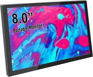 ELECROW 8 Inch Portable Monitor Small HD Monitor 1280x800 Mini Monitor for PC Laptop Compatible with Raspberry Pi Game Consoles (Not Touchscreen)
