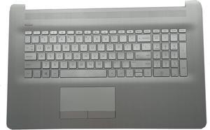 Replacement for HP Pavilion17BY 17-by 17CA 17-CA Laptop Upper Case Palmrest Keyboard with Backlit Touchpad 2020 Year Assembly Part L92784-001 6070B1714503 Silver