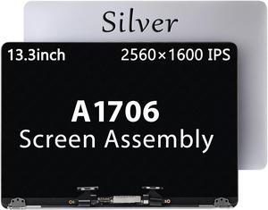 GBOLE Replacement for MacBook Pro Retina A1706 A1708 LCD Screen Assembly Replacement Late 2016 Mid 2017 EMC 3071 3163 MPDL2/A MPXV2LL/A (Silver)