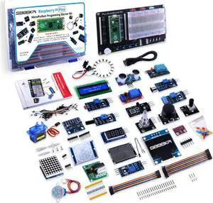 GeeekPi Micro Python Programing Kit for Raspberry Pi Pico, Breadboard, I2C 1602 LCD Display Module for Raspberry Pi Beginners & Software Engineer