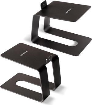 HOPWELL Desktop Speaker Stands, Pair, Professional Studio Monitor Stand for Bookshelf Speakers,Premium Desk Surround Sound Speaker Riser