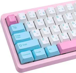 Hyekit Keycaps 140 Keys PBT Dye-Sublimation Milk Keycap Cherry Profile Cute keycaps for 61/87/104/108/84/64/98/96 Mechanical Keyboard
