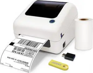 JADENS Thermal Shipping Label Printer - 4x6 Desktop Label Maker for Shipping Packages, Compatible with Mac, Windows, Work with Ebay, Etsy, , UPS, Shopify, No Toners.