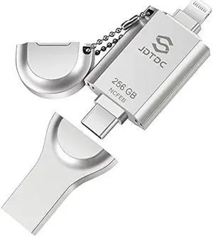Apple MFi Certified 256GB Photo-Stick-for-iPhone-USB-Flash-Drives Photo Storage Stick for iPhone 15/14/13/12 USB C Thumb-Drive External-Storage-Mobile-for-Android iPad Flash Drive Photo Transfer Stick