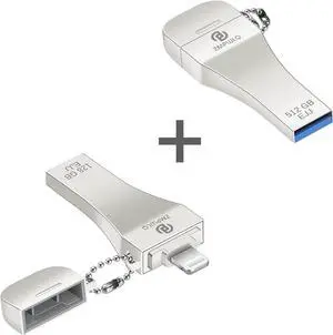 PL ZMPWLQ iPhone-Photo-Stick 128GB+512GB MFi Cetified to iPhone-Thumb-Drive External-iPhone-Storage USB-Flash-Drive-for-iPhone Backup for iPad Photo Storage Device Memory Stick for iPhone iPad PC