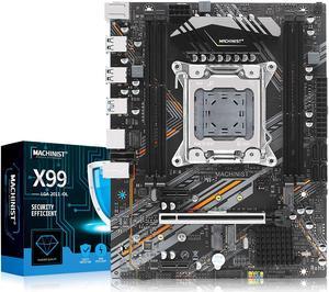 MACHINIST X99 Gaming Motherboard, LGA 2011-V3 Micro ATX Computer Motherboard with Dual M.2 NVME, Support SATA 6Gb/s, DDR3 ECC, 3 PCIe PC Motherboard for Intel XEON E5 V3/V4 Processor Max 128G