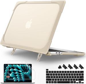 May Chen for MacBook Pro 16 inch Case 2019 Release A2141, Strong Case [Heavy Duty][Dual Layer] Hard Case Cover with Rubberized TPU Bumper for MacBook Pro 16" with Touch Bar and Touch ID, Khaki