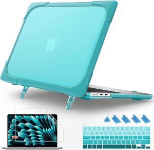 May Chen for MacBook Pro 16 inch Case 2019 Release A2141, Strong Case [Heavy Duty][Dual Layer] Hard Case Cover with Rubberized TPU Bumper for MacBook Pro 16" with Touch Bar and Touch ID, Blue