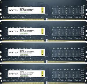128GB (4X32GB) DDR4 2666MHZ PC4-21300 Non-ECC UDIMM KIT NVTEK Desktop PC Computer Memory