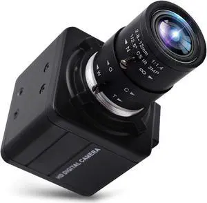 SVPRO 1080P USB Camera with Zoom 2.8-12mm Varifocal Lens,Manual Focus, IMX323 Sensor,Low Light Zoom Webcam UVC USB Plug and Play External Computer Camera for PC,Laptop, Support H.264
