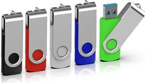 TOPESEL 5 Pack 128GB USB 3.0 Flash Drive Memory Stick Thumb Drives (5 Mixed Colors: Black Blue Green Red Silver) TOPESEL 5 Pack 128GB USB 3.0 Flash Drive Memory Stick Thumb Drives (5 Mixed Colors: Black Blue Green Red Silver)