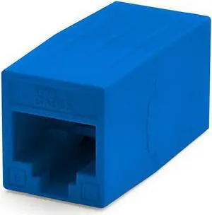 trueCABLE Cat6 Inline Coupler, Unshielded (UTP), PoE++ (4PPoE), UL Listed, ETL Verified, ANSI/TIA 568-2.D Cat 6 Performance Compliant, Female to Female RJ45 Couplers, Blue, 6 Pack