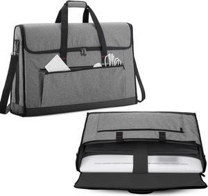 Trunab Monitor Carrying Case 24-27 Inch Padded Travel Bag Hold Up to 2 LCD Screens/TVs, Not Compatible with iMac, with Accessories Pocket, Shoulder Strap