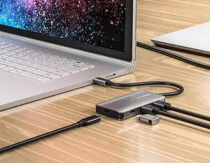 Juiced Systems QuadHUB Power - USB-C Generation 2 10Gbps 100 Watt Power Delivery Hub - 2X USB-C 10Gbps Ports - 2X USB-A 10 Gbps Ports