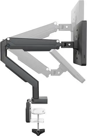 CTA Digital Clamp Tablet Mount - CTA VESA Compatible Locking Tablet Arm Mount and USB Hub with Full Cable Management for Most 17-32" Tablet Enclosures or Monitors (PAD-LTMUH2), Black